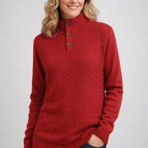 Red Cable Knit Women’s Sweater Size 18 NWT